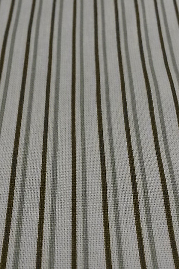 Tessuto di cotone STRIP marrone menta