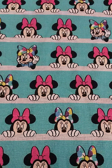 Tessuto di cotone MINNIE turchese
