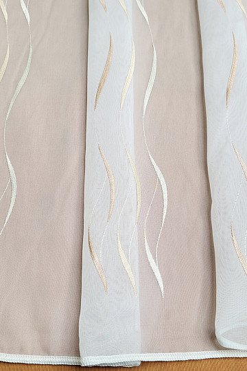 Tenda in voile con ricamo beige Gerster 195/0200