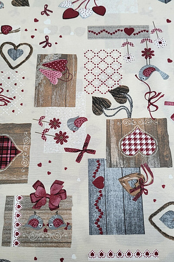 Tessuto decorativo TM PATCHWORK bordeaux