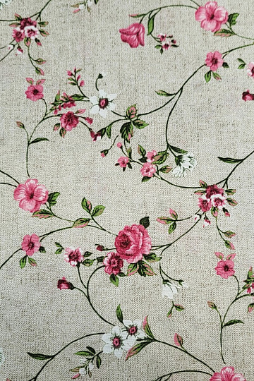 Tessuto decorativo Fiori RAME rosa