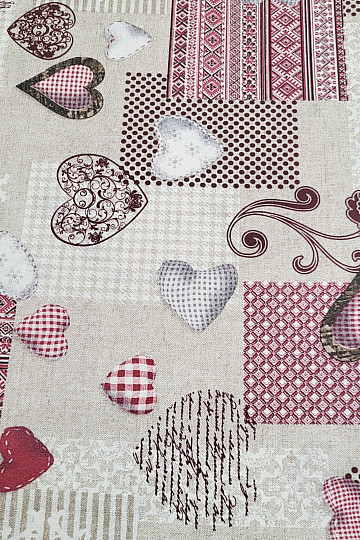 Tessuto decorativo MAX LOVE bordeaux