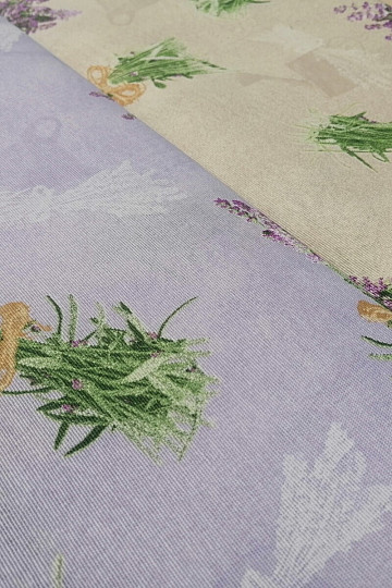 Tessuto decorativo bouquet LAVANDA LILLA