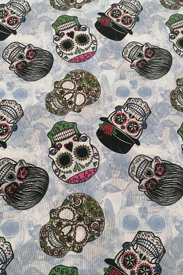 tessuto decorativo SKULL voodoo
