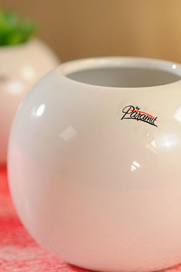 Vaso Tondo bianco 10 cm