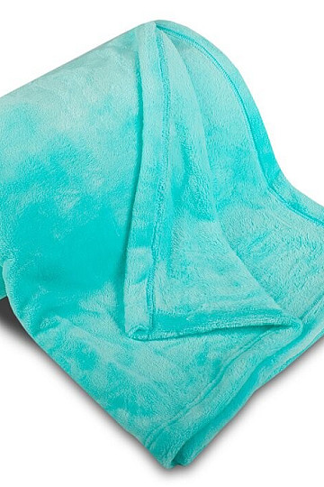 COPERTA IN MICROFLANELLA TURCHESE SCURO