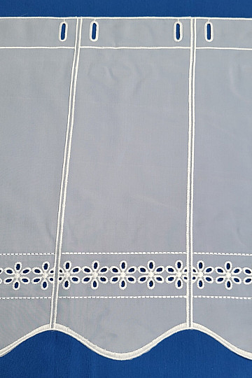 Tenda in vetro colorato GERSTER 11539/0001 bianco