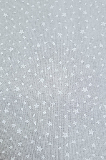 Tessuto di cotone grigio STELLE