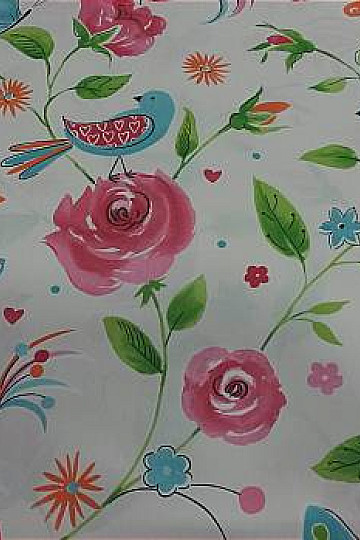 Tessuto decorativo UCCELLI rosa