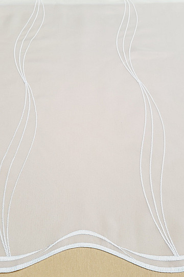 Tenda di lusso ricamata bianca GERSTER 556/0001 bianco