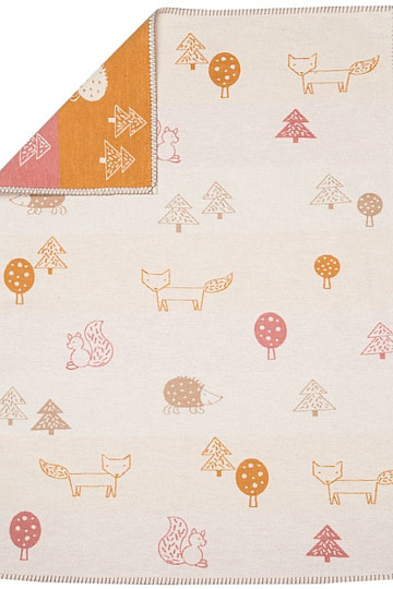Coperta in cotone per bambini DF Animali 100x75