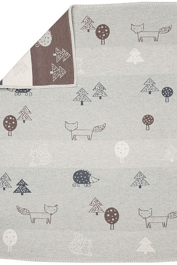 Coperta in cotone per bambini DF Animali 100x75