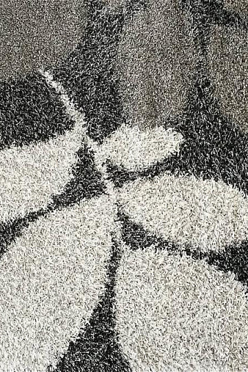 Tappeto in pezzi SHAGGY EXTRA foglie grigie