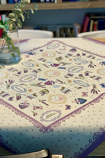 Tovaglia arazzo 100 x 100 Sogno di lavanda