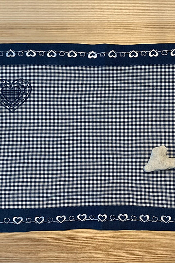 Tovaglia ricamata COUNTRY STYLE blu