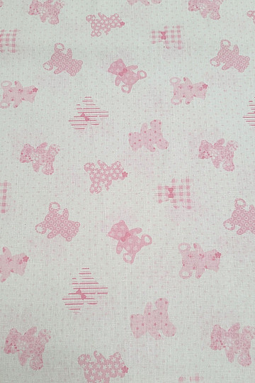 Tessuto in cotone BABY TEDDY rosa