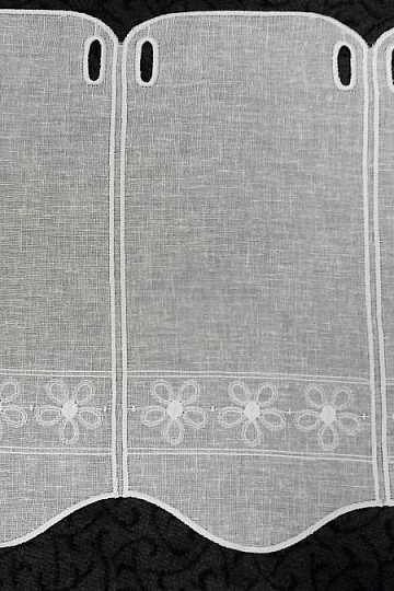 Tenda Per Finestra In Vetro Colorato Fiori 11383 Bianco