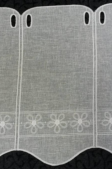 Tenda Per Finestra In Vetro Colorato Fiori 11383 Crema