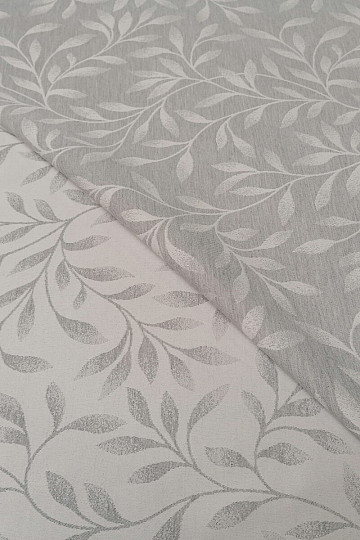 Tessuto decorativo jacquard NIGHT LEAFS grigio