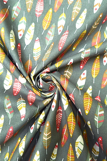 Tessuto di cotone RETRO FEATHERS