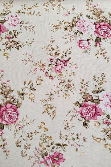 Tessuto decorativo ROSE RAKEL bianco
