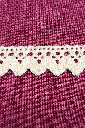 Pizzo di cotone 5420 16mm crema opaco