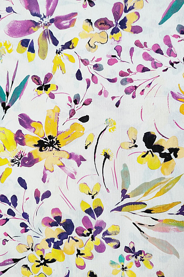 Tessuto decorativo ALENA fiori lilla