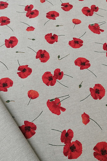 Tessuto decorativo papavero POPPY