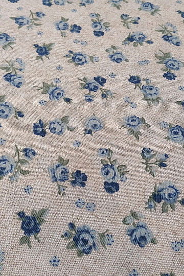 Tessuto decorativo ROSA blu
