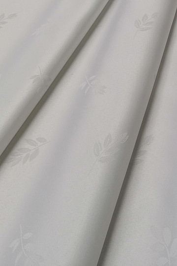 Tessuto decorativo FOGLIE bianco
