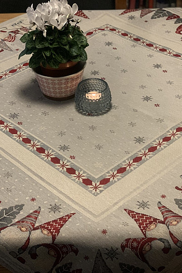 Tovaglia e sciarpa in arazzo ELFI DI NATALE