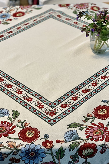 Tovaglia arazzo, sciarpa FIORI DIPINTI