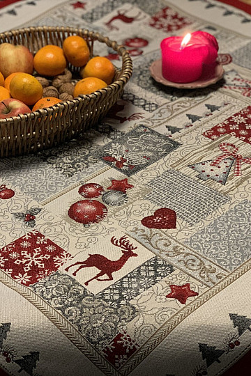 Tovaglia arazzo, sciarpa MERRY CHRISTMAS