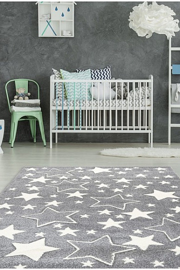 Tappeto per bambini AMIGO 329 STARS - GRIGIO