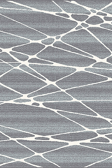Tappeto BOHO geometrico blu / bianco