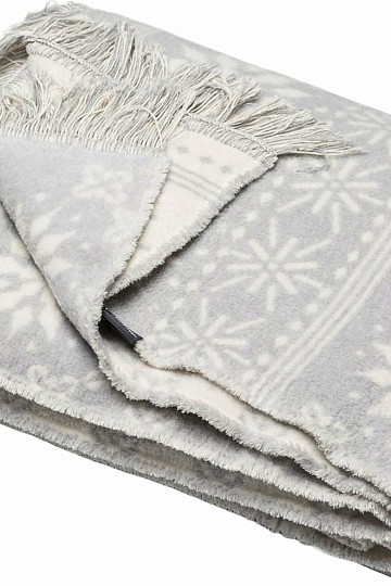 Coperta in cotone Fiocchi di neve invernali Fiocchi grigi