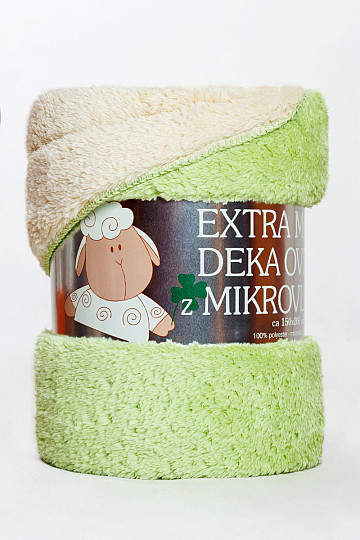 coperta Pecora-pecora 150/200 verde chiaro/crema