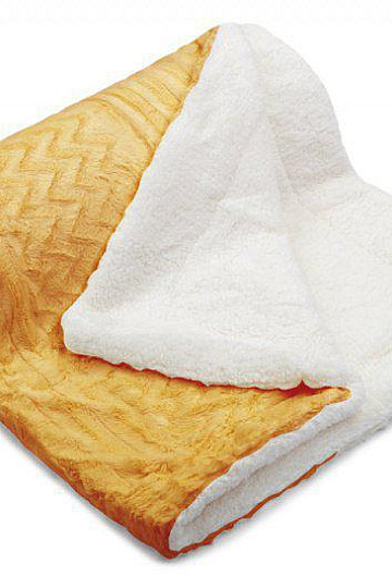 Coperta pecora jacquard - 150x200 arancione