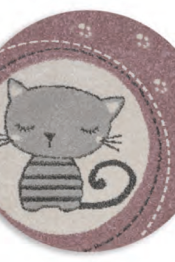 Tappeto rotondo per bambini ROMA gatti