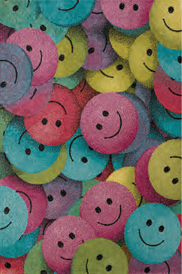 Tappeto per bambini PLAY faccina sorridente