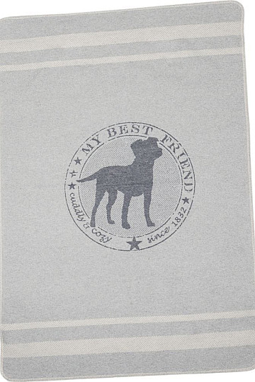 Coperta in cotone DF per cani BEST FRIEND st. grigio