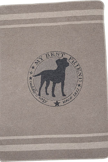 Coperta in cotone DF per cani BEST FRIEND tm. grigio