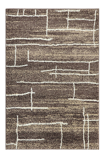 Pezzo tappeto DOUX tela del pittore linee marrone