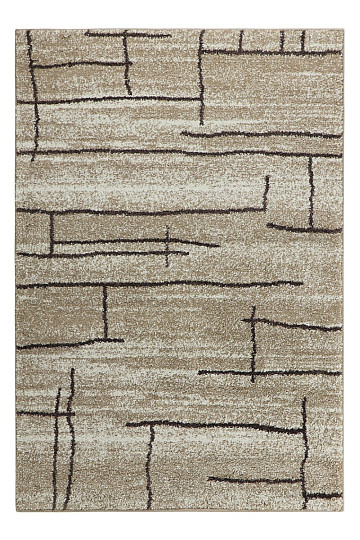 Pezzo tappeto DOUX dipinto su tela linee beige