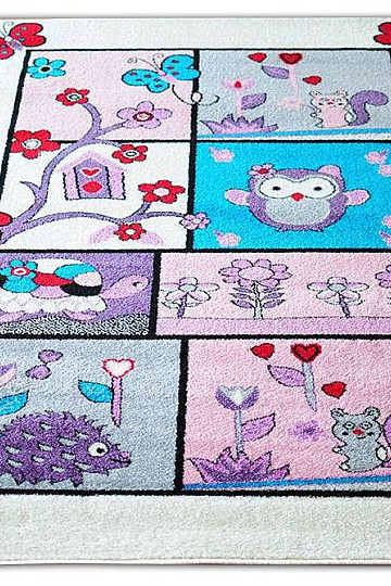 Tappeto per bambini ANIMALS crema
