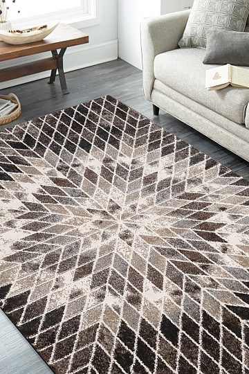 Pezzo tappeto PANAMERO 10 triangoli marrone