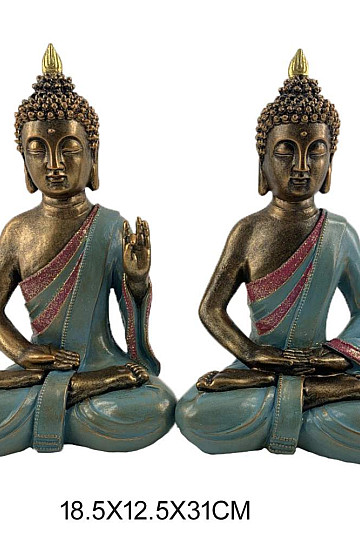 Soška BUDDHA-TURCHESE 18,5x12x31 cm
