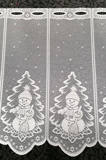 Tenda jacquard NATALIZIA per la vetrata PUPAZZO DI NEVE