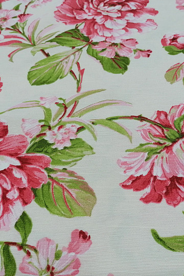 tessuto arredo LAURA - grandi fiori rosa