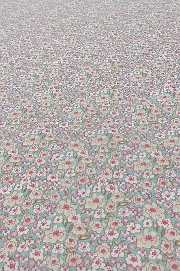 Tessuto in cotone KALMIA rosa-blu